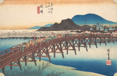 Okazaki, en plats för dim sum. 1834. , mygga. 1834. av Ando Hiroshige
