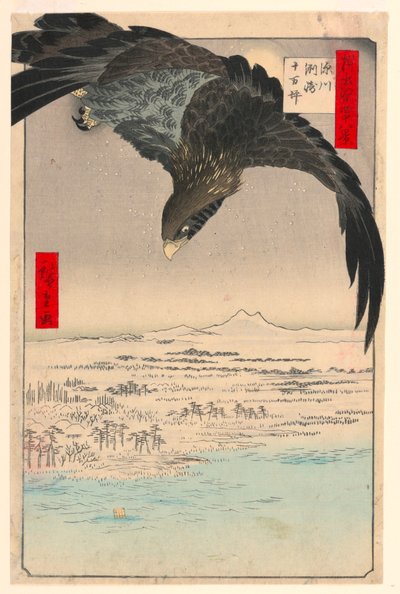 Smärta vid Susaki Fukagawa (Ladd är med Susaki, Juman-tsubo) Från seriens ås, minut visning av f Edo av Ando Hiroshige
