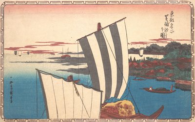 Skalsamling på Shibaura. av Ando Hiroshige