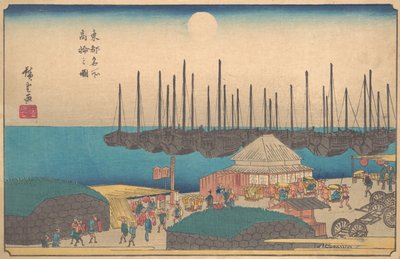 Ritning av Takanawa, ? 1841. , mygga. 1841. av Ando Hiroshige