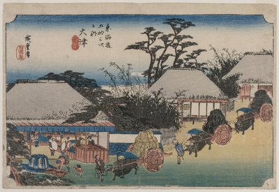 Tokaidos femtiotre stationer: Otsu, 1833-1834. av Ando Hiroshige