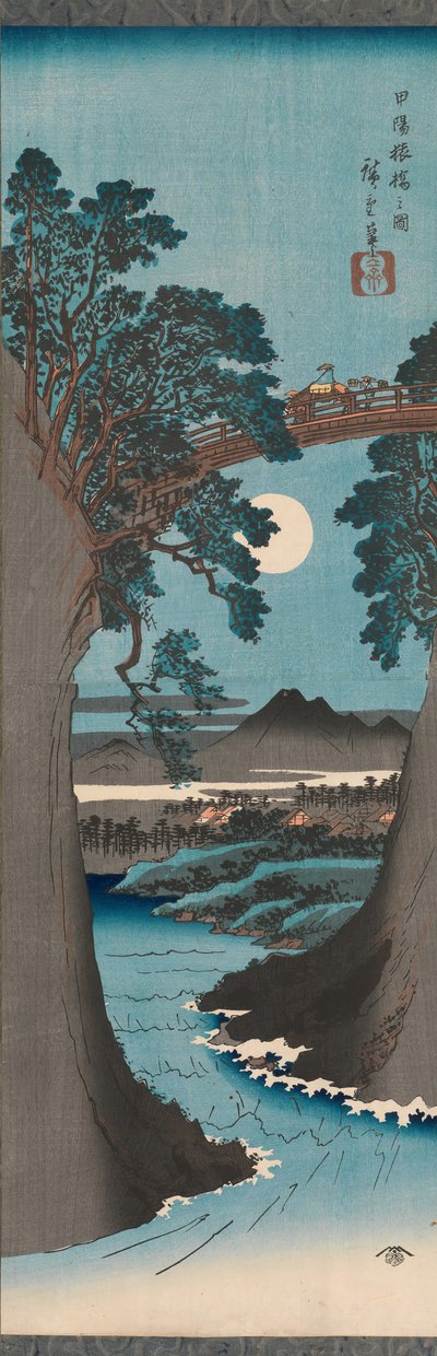 Möngke y B anledningen till att medlem möter P Rovinse Koyo Saruhashis figur, eller hur? 1841-42. av Ando Hiroshige