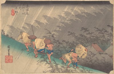Vitt regn i Shono, 1797-1861., 1797-1861. av Ando Hiroshige