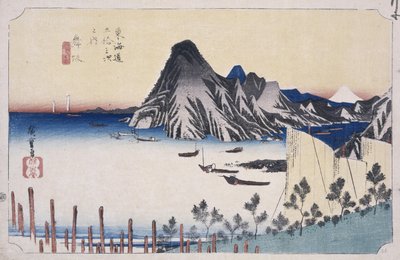 En vy av Imagiri av Ando or Utagawa Hiroshige