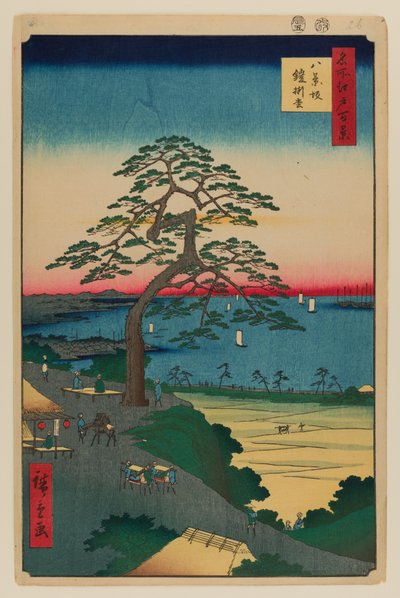Rustningshängande tall, Hakkeisaka av Ando or Utagawa Hiroshige
