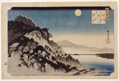 Höstmåne över Ishiyama (trätryck i färg) av Ando or Utagawa Hiroshige