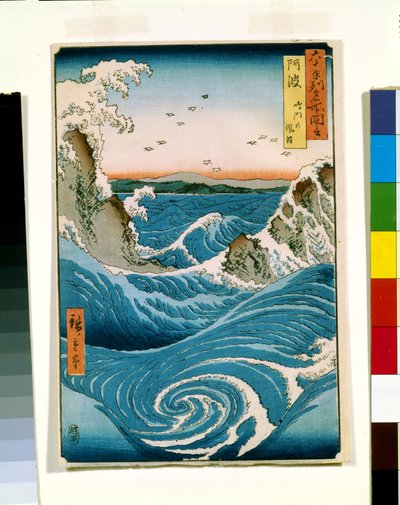 Awa (träblock i färg) av Ando or Utagawa Hiroshige