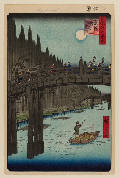 Bambuvarv, Kyobashi-bron av Ando or Utagawa Hiroshige