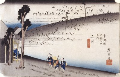 Futakawa (träblock i färg) av Ando or Utagawa Hiroshige