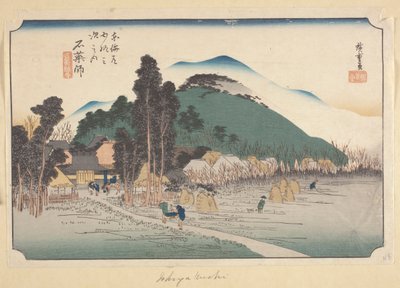 Shiyakushi (träblock i färg) av Ando or Utagawa Hiroshige