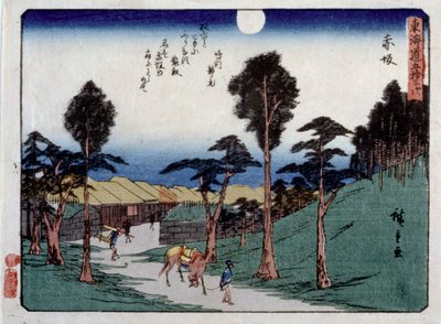 Permit Urban Series, Akasaka av Ando or Utagawa Hiroshige