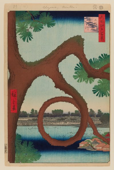 Moon Pine, Ueno av Ando or Utagawa Hiroshige