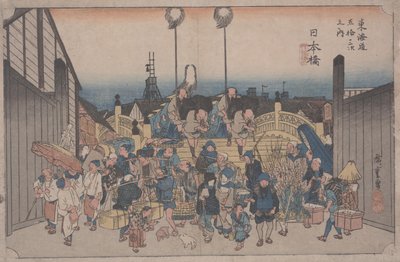 Morgonscen av Ando or Utagawa Hiroshige