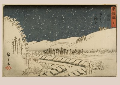 Nr. 21 Mariko, Edo-perioden, ca 1840 (träsnitt på papper) av Ando or Utagawa Hiroshige