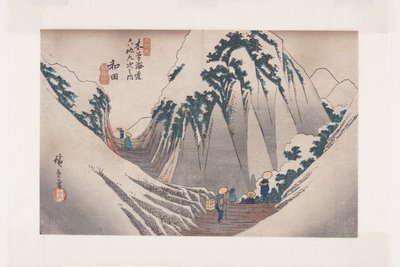 Nr 29, Wada (trätryck i färg) av Ando or Utagawa Hiroshige