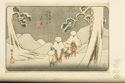 nr 47, ?i (träblock i färg) av Ando or Utagawa Hiroshige