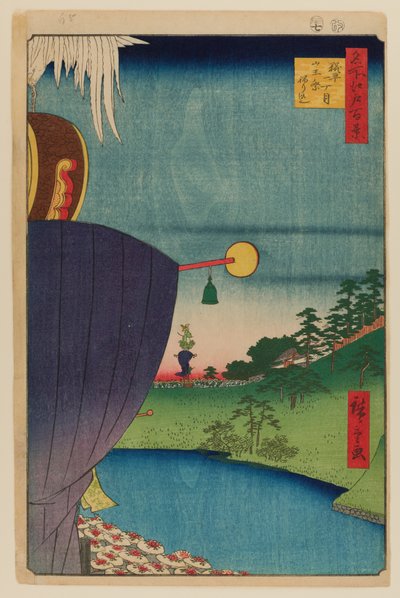 Sanno-festivalens procession vid Kojimachi l-Chome av Ando or Utagawa Hiroshige