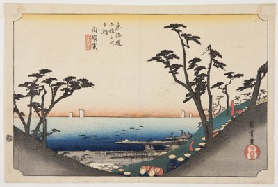 Shirasu: ゔ ゔ w av Shiomizaka (Shirasuka, Shiomizakazu) av Ando or Utagawa Hiroshige