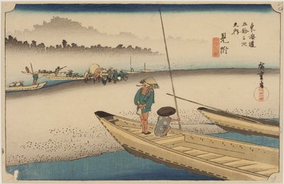 Tenryu floden av Ando or Utagawa Hiroshige