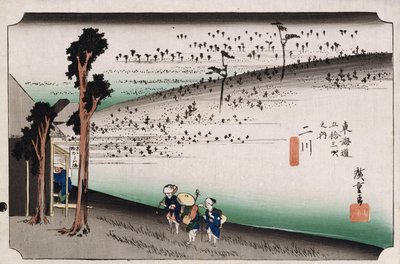 The Monkey Plateau, Futagawa, från serien "The Fifty-Three Stations of the Tokaido" av Ando or Utagawa Hiroshige