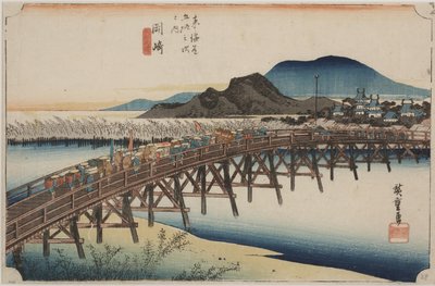 Yahagi B av Ando or Utagawa Hiroshige