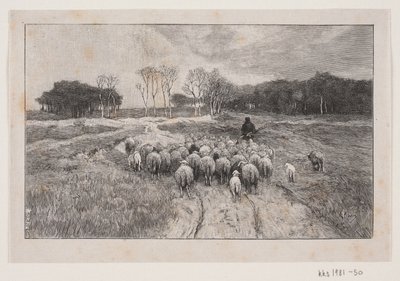 Landskap med får och herde av André Bork