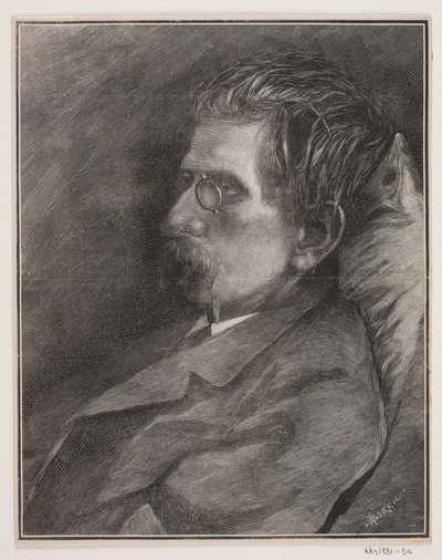 Porträtt av J.P. Jacobsen av André Bork