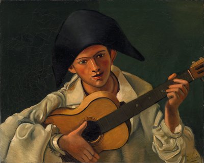 Harlekinbyst med gitarr av Andre Derain