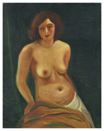 Byst av en sittande kvinna med bar överkropp av Andre Derain