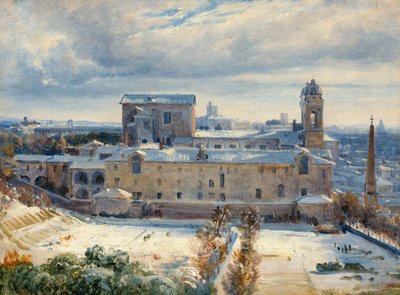 Santa Trinità dei Monti i snön av André Giroux