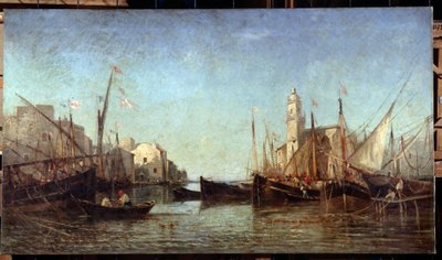 Vy över Martigues av André Maglione