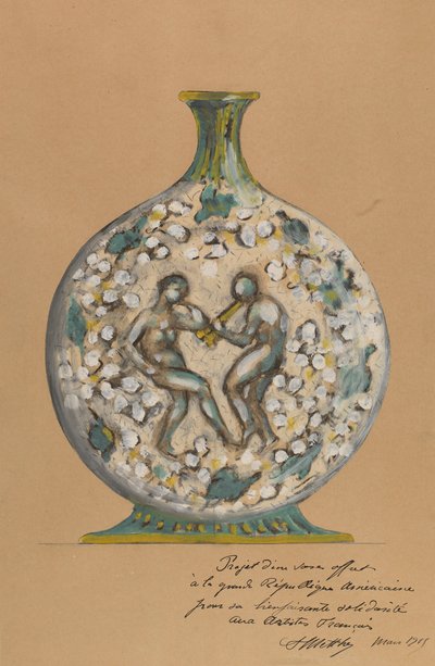 Vas med dansande figurer av André Metthey