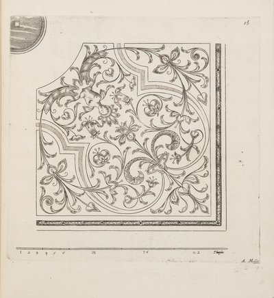 Design för Parterre, från Theatre des Plans et Jardinages, pub.1652 (gravyr) av André Mollet