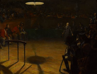 Jean Valjean inför Assize Court i Arras, 1904. av André Victor Édouard Devambez