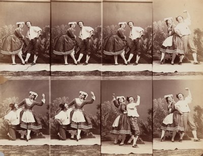 Eugenie Schlosser och Coralli, 1863. av Andre Adolphe Eugene Disderi