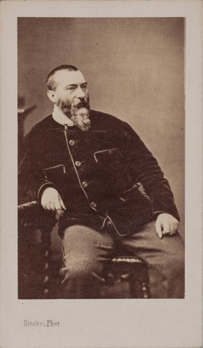Porträtt av Alphonse Karr 1808-1890. av Andre Adolphe Eugene Disderi
