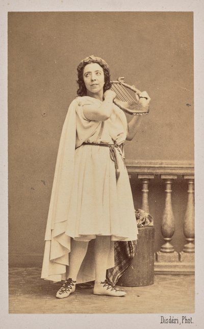 Porträtt av sångerskan och kompositören Pauline Viardot 1821-1910, 1862. av Andre Adolphe Eugene Disderi