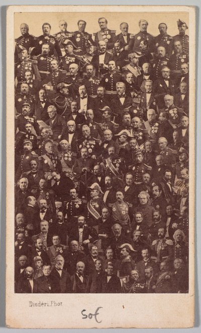 Untitled French Military Heroes and Political Leaders, mitten av 1860-talet. av Andre Adolphe Eugene Disderi