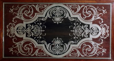 Dekoration på insidan av ebenholts skåpdörr, av Andre-Charles Boulle (1642-1732), Frankrike av Andre Charles Boulle