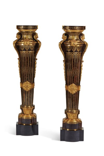 Par Louis XIV plintar, 1700-15 av Andre Charles Boulle