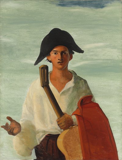 Harlekin håller i en gitarr, ca 1930 (olja på duk) av Andre Derain