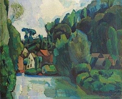 Landskap (olja på duk) av Andre Derain