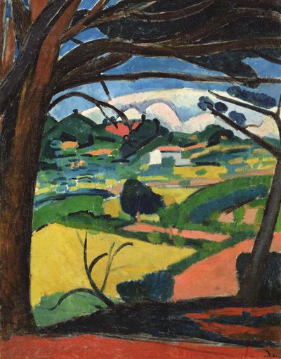 Paysage Provencal (olja på duk) av Andre Derain