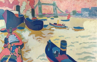 Bogserbåtar eller, båtar på Themsen av Andre Derain