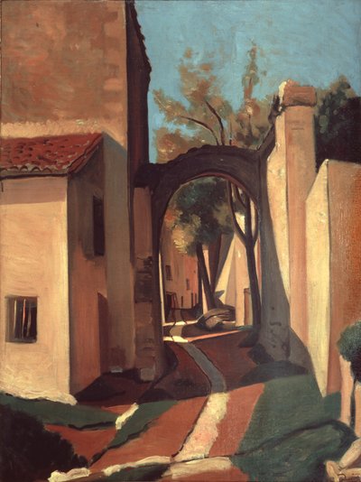 By i Provence (olja på duk) av Andre Derain