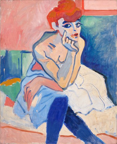 Kvinna i chemise av Andre Derain