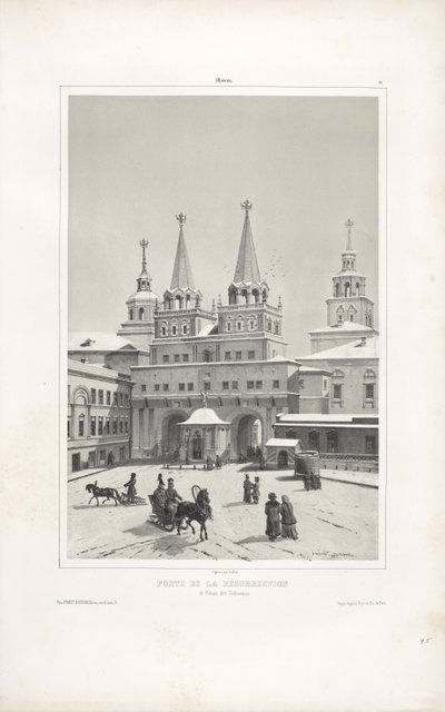 Uppståndelsesporten i Moskva, 1839 av Andre Durand