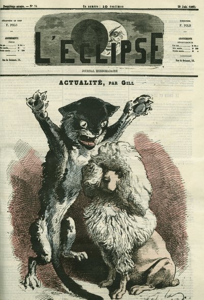 Actualite, illustration till en utställning "Hunden och katten"" i Paris. Omslag i "" L