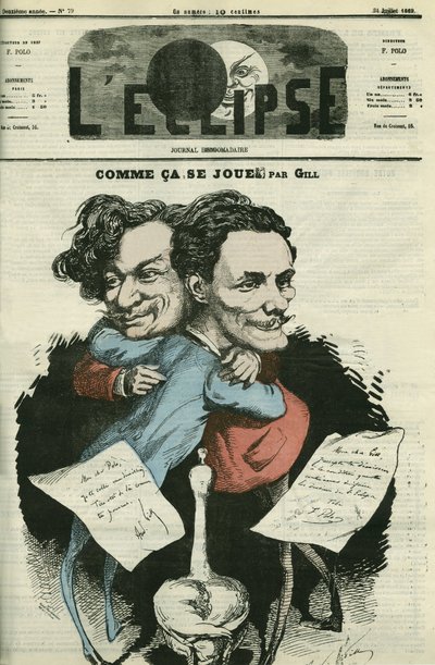 Andre Gill (1840-1885), fransk serietecknare och F. Polo, regissör för "" L