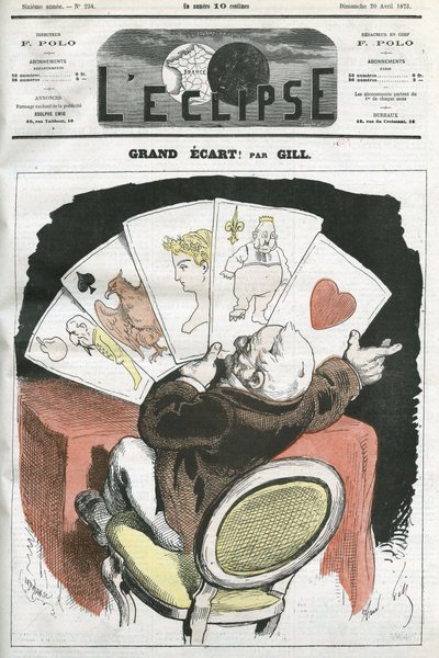 Stor spridning! , tecknad serie om president Adolphe Thiers (1797-1877) regering. Omslag i "" L